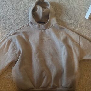 Essentials Fear of God Beige Bonded Hoodie size large